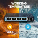 Extralink PoE Switch CERES 8x 100Mb/s PoE/PoE+, 2x RJ45 Uplink 100Mb/s, 96W