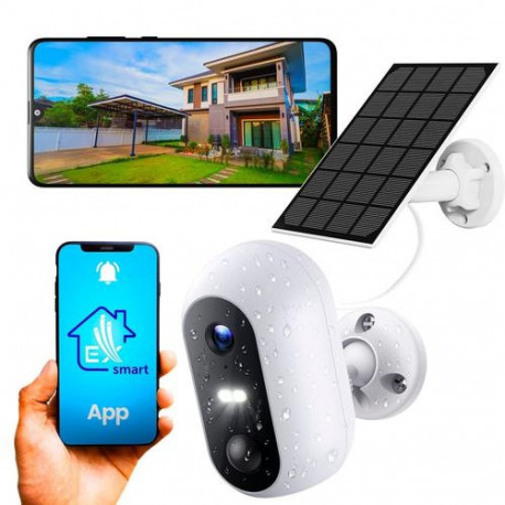 Extralink Outdoor camera with solar panel Smart Life SolarEye wireless, Full HD 1080p, Wi-Fi, 5200mA