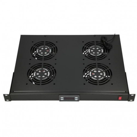 Extralink Fan panel 19", 4 fans, for rack cabinets, with thermostat