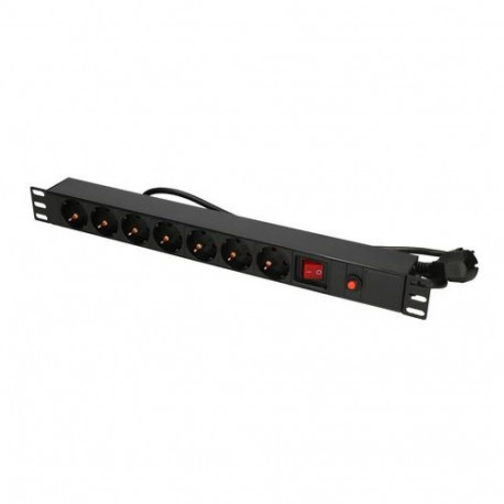 Extralink Power strip EXPDU7EU SW 19" 1U, 7 EU sockets, with switch, 2m
