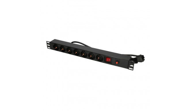 Extralink Power strip EXPDU7EU SW 19&quot; 1U, 7 EU sockets, with switch, 2m