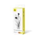Baseus ENCOK HZ11 3.5MM MİKROFONLU KULAKLIK-SİYAH headphones/headset Wired In-ear Calls/Music/Sport/