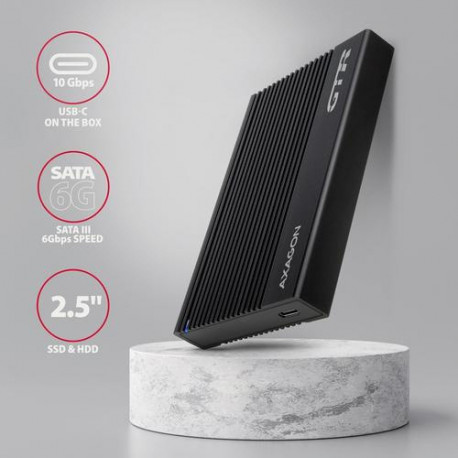 Axagon EE25-GTR USB-C 3.2 Gen 2 - SATA 6G 2.5\" externes Festplattengehäuse geriffelt HDD/S