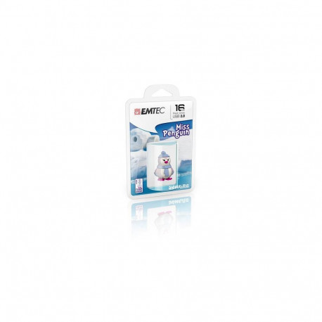 Emtec Miss Penguin USB flash drive 16 GB USB Type-A 2.0 Blue, Purple, White
