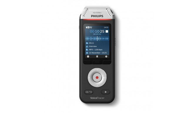 Philips Voice Tracer DVT2110/00 dictaphone Flash card Black, Chrome