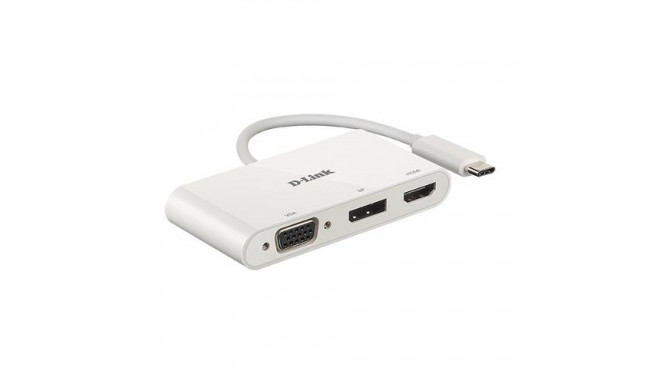 D-Link 3-in-1 USB-C to HDMI/VGA/DisplayPort Adapter