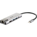 D-Link DUB-M520 laptop dock/port replicator Wired Thunderbolt 3 Aluminium