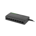 Lanberg DSP1-1008 network switch Unmanaged Gigabit Ethernet (10/100/1000) Black, Grey