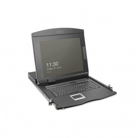 Digitus 19" HD LCD KVM console, 1-port VGA, German keyboard