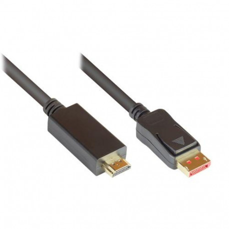 Alcasa DP14-HDMI video cable adapter 2 m DisplayPort Black