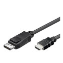 Alcasa DisplayPort - HDMI, 1m Black