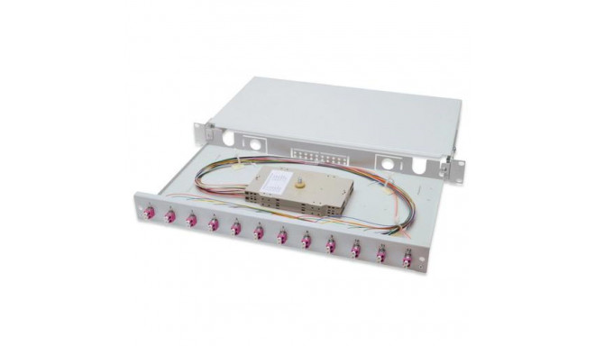 Digitus Fiber Optic Sliding Splice Box, 1U, Equipped, LC, OM4