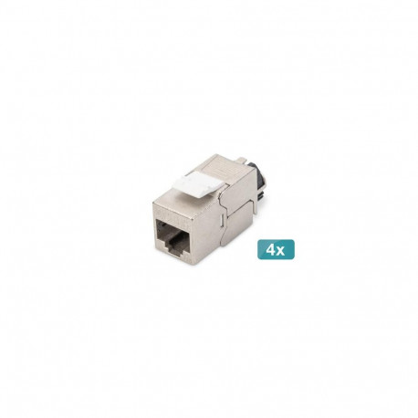 Digitus CAT 6A Keystone module, shielded with intelligent cable manager - 4 pcs.