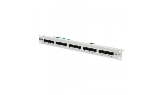 Digitus CAT 3 ISDN Patch Panel, unshielded, grey