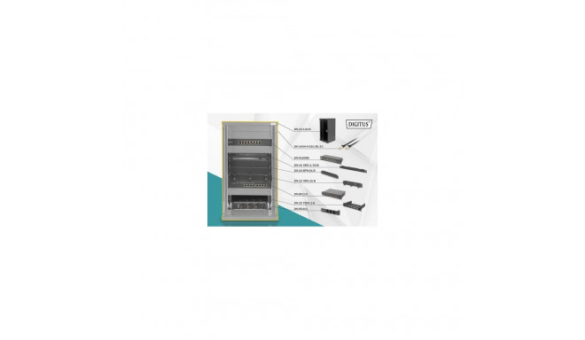 Digitus Network Set - 254 mm (10&quot;) - 12U, 312 x 300 mm (W xD)