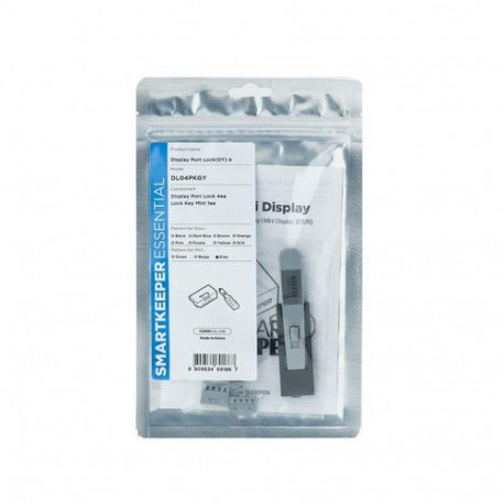 Smartkeeper DL04PKGY port blocker Port blocker + key DisplayPort Grey 1 pc(s)