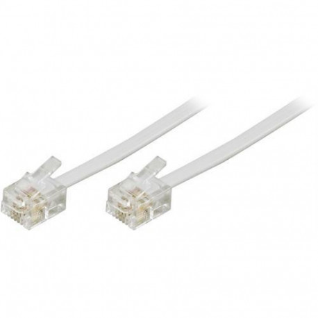 Deltaco DEL-161F telephone cable 5 m White
