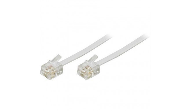 Deltaco DEL-161F telephone cable 5 m White