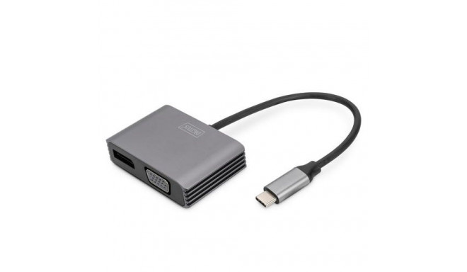 Digitus USB Type-C™ 4K 2-in-1 DisplayPort + VGA Graphics Adapter