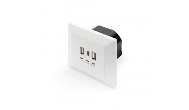 Digitus Socket with USB A &amp; USB-C™ Ports, flush mounted