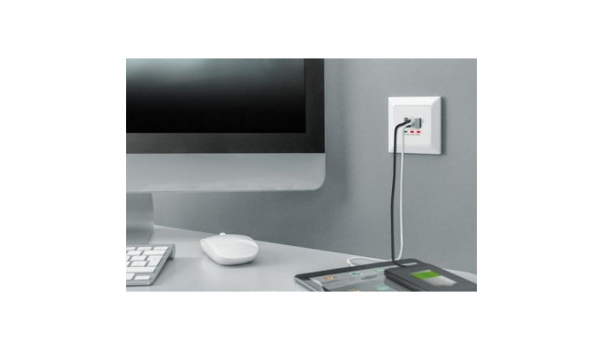 Digitus Socket with USB A &amp; USB-C™ Ports, flush mounted