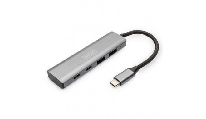 Digitus USB-C 4 Port HUB, 2x USB A + 2x USB-C