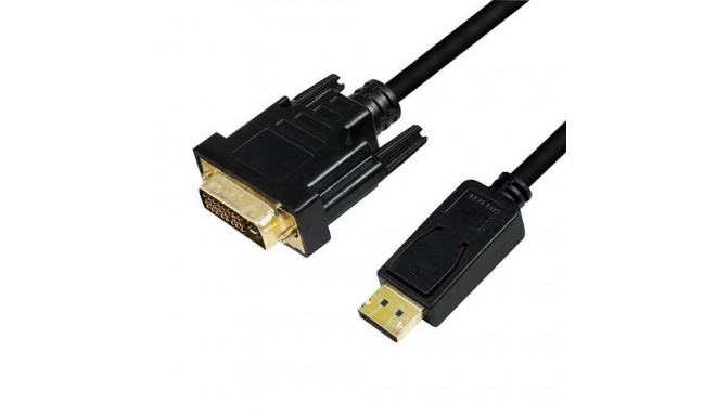 LogiLink CV0131 video cable adapter 2 m DisplayPort DVI Black