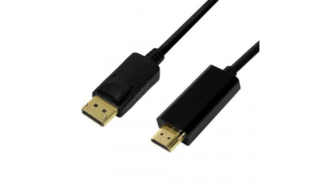 LogiLink CV0128 video cable adapter 3 m DisplayPort HDMI Type A (Standard) Black