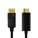 LogiLink CV0127 video cable adapter 2 m DisplayPort HDMI Type A (Standard) Black