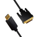 LogiLink CV0131 video cable adapter 2 m DisplayPort DVI Black