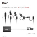 CLUB3D USB Gen1 Type-C/-A to Dual HDMI (4K/30Hz) / VGA (1080/60Hz)