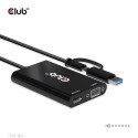CLUB3D USB Gen1 Type-C/-A to Dual HDMI (4K/30Hz) / VGA (1080/60Hz)