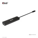 CLUB3D USB Gen1 Type-C, 6-in-1 Hub with HDMI 8K30Hz, 2xUSB Type-A, RJ45 and 2xUSB Type-C, Data and P