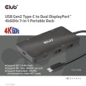 CLUB3D USB Gen2 Type-C to Dual DisplayPort 4k60Hz 7-in-1 HUB