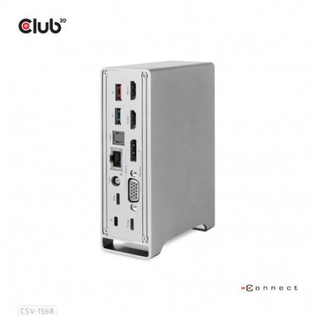 CLUB3D Docking station(Metal casing)1x USB Gen2 Type-C Female (data) 2x USB Gen2 Type-A Female 1x US