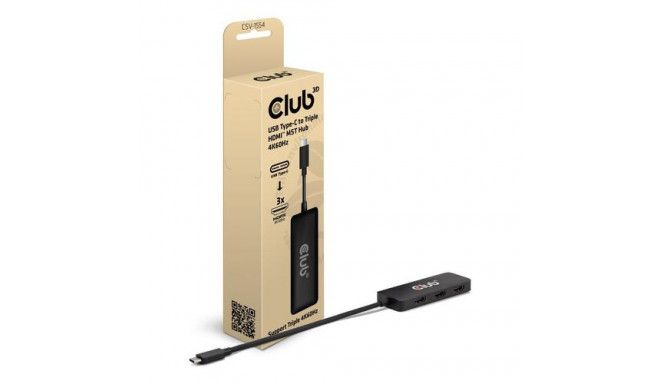 CLUB3D CSV-1554 interface hub USB Type-C Black