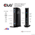 CLUB3D USB3.2 Gen1 Type A or C Dual Display 4K60Hz Docking Station DisplayLink® Certified