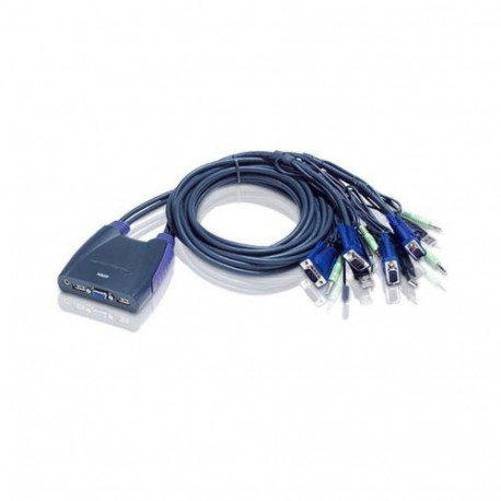 Aten | 4-Port USB VGA/Audio Cable KVM Switch (0.9m