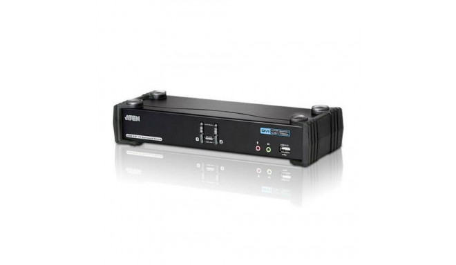 ATEN 2-Port USB DVI Dual Link KVM Switch with Audio &amp; USB 2.0 Hub (KVM cables included)