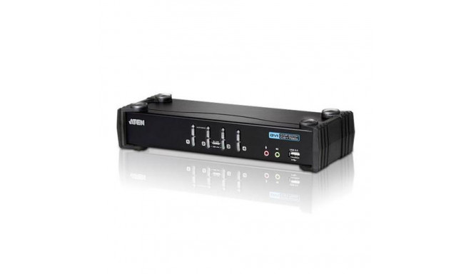 ATEN 4-Port USB DVI KVM Switch with Audio &amp; USB 2.0 Hub (KVM Cables included)