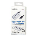 LogiLink CR0045 interface hub USB 3.2 Gen 1 (3.1 Gen 1) Type-A 5000 Mbit/s Silver