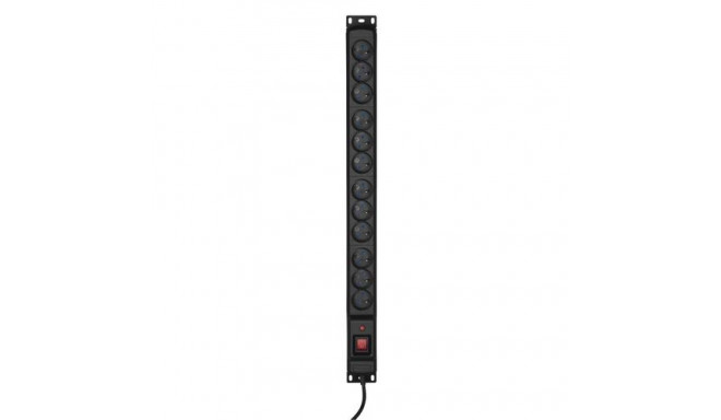 Activejet COMBO 12 socket power strip 3m black