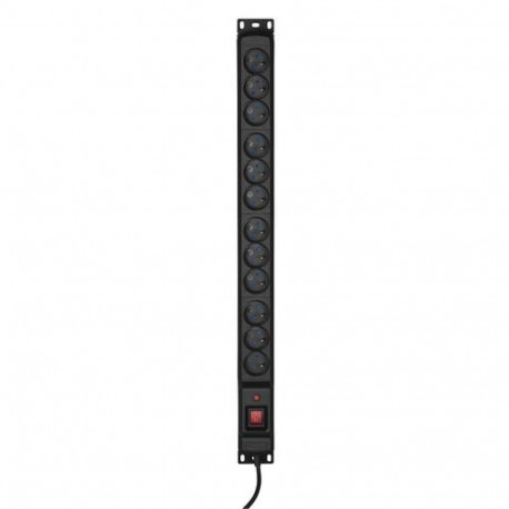 Activejet COMBO 12 socket power strip 5m black