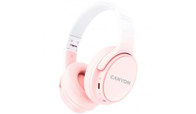 Canyon OnRiff 4 Headset Wireless Head-band Calls/Music/Sport/Everyday USB Type-C Bluetooth Pink