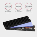 Axagon CLR-M2L6 computer cooling system M.2 NVMe SSD, Solid-state drive Heatsink/Radiatior Black 1 p