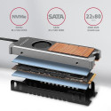 Axagon CLR-M2FAN computer cooling system Solid-state drive Heatsink/Radiatior 2 cm Grey 1 pc(s)