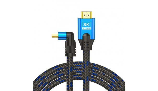 Savio HDMI (M) v2.1 cable angled 8K HDR Dynamic OFC copper 5m CL-175 HDMI cable 3 m HDMI Type A (Sta