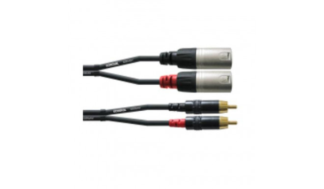 Cordial CFU 6 MC audio cable 6 m 2 x RCA 2 x XLR (3-pin) Black