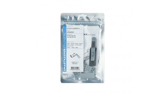 Smartkeeper CF04PKGY port blocker Port blocker + key CompactFlash Grey Plastic 1 pc(s)