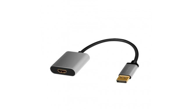 LogiLink CDA0108 video cable adapter 0.15 m DisplayPort HDMI Black, Grey